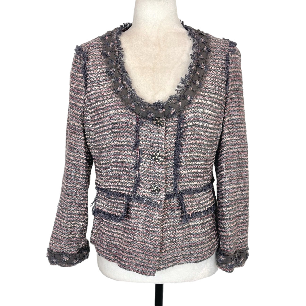 Rebecca Taylor silk blend tweed blazer